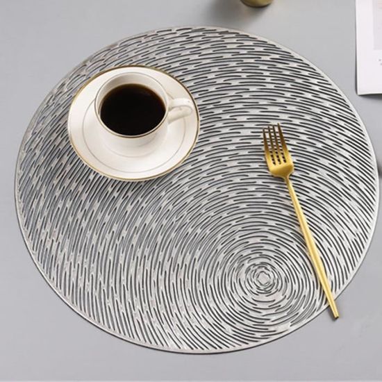 KERYCHIN Set De Table Et Dessous De Verre Silicone Noir - Antidérapant, Résistant 230°C | 4+4 Pièces