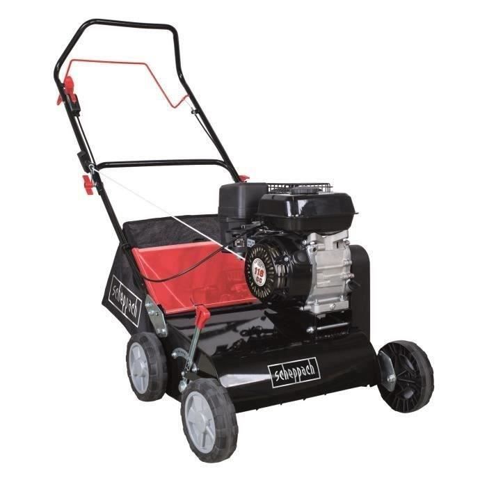Scarificateur thermique SCHEPPACH SC40P - 40cm, 118cc, 2200W, 18 lames, 45L bac de ramassage