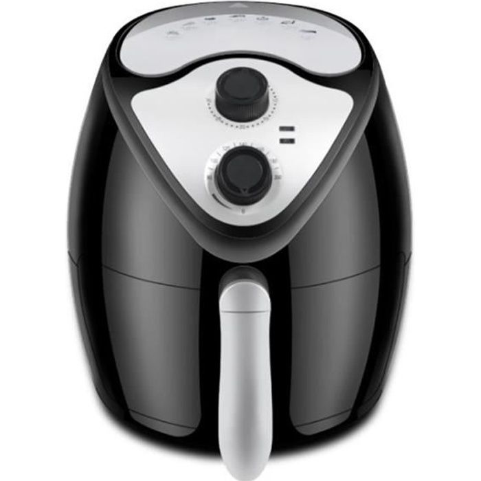 Friteuse Electrique à air Chaud Antiadhésive 2.6L sans Huile avec affichage numérique Noir