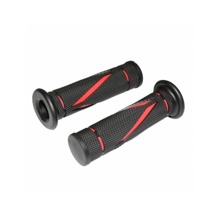 Revetement poignee replay run base noir-rouge 120mm (paire)