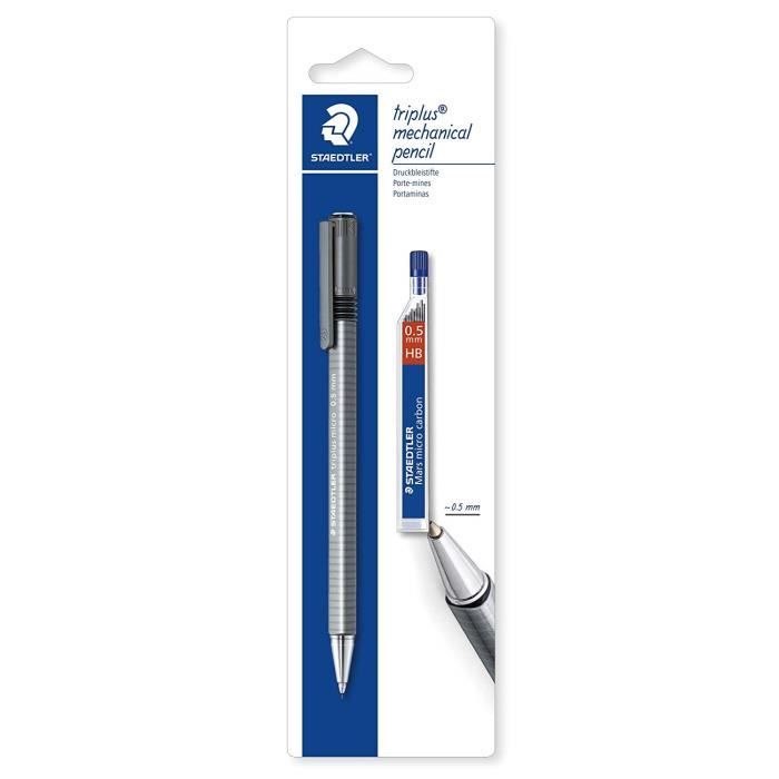 Staedtler Triplus Micro, Porte-mine de 0.5 Mm pour Écriture et dessin, Étui Blister avec 1 Porte-mine et 1 Étui de Mine Hb 0.5 Mm