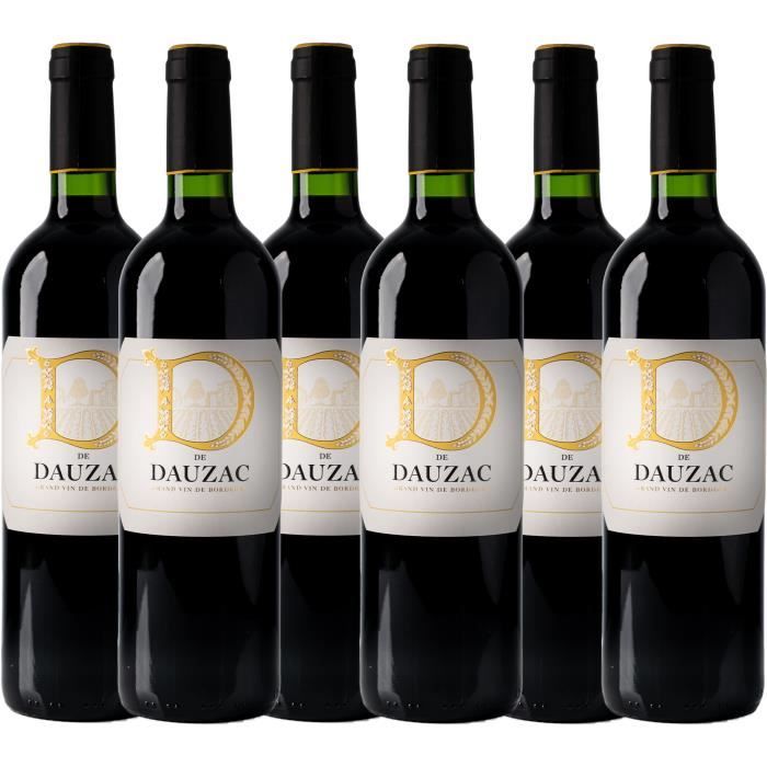 D de Dauzac 2019 - Bordeaux AOC rouge - Vin rouge de Bordeaux - lot de 6 bouteilles