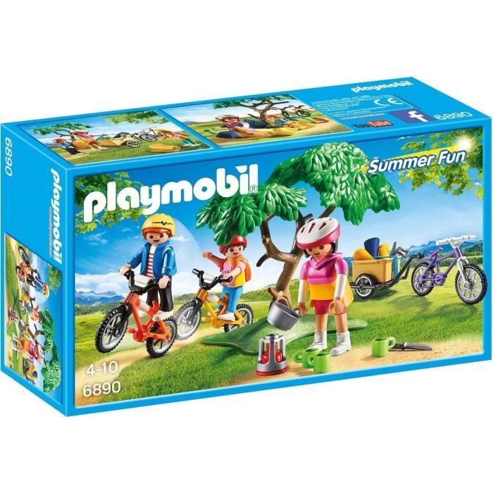 PLAYMOBIL 6890 - Summer Fun - Cyclistes avec Vélos et Remorque