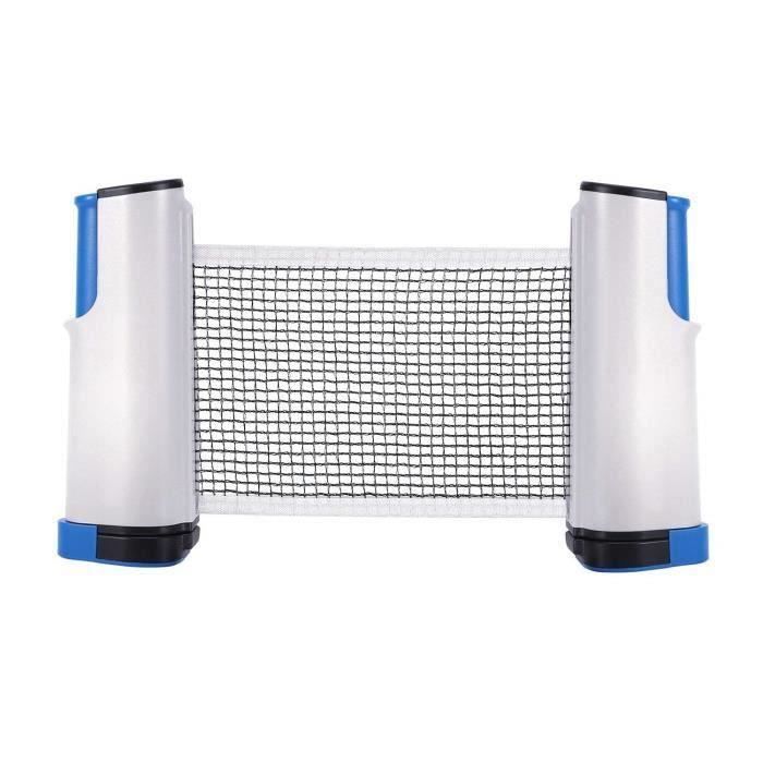 Filet Ping-Pong Filet Tennis de Table Rétractable Adaptable Portable Accessoire de Ping-Pong,Bleu et Gris