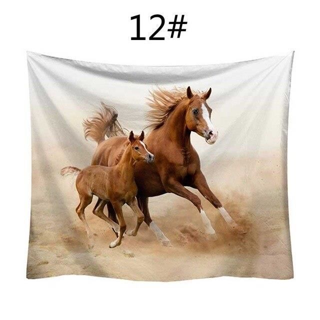 Grande taille cheval modèles tapisserie tenture murale tapis Polyester mince couverture Yoga châle tapis 150x130cm chamb S955