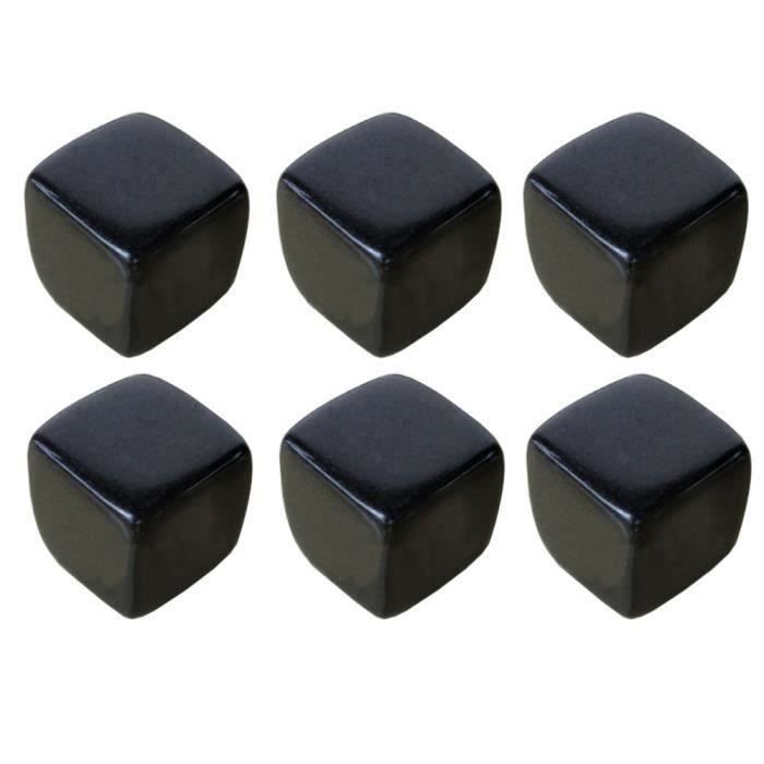 6 pcs glaçon naturel noir whisky pierres de marbre cocktail service accessoires