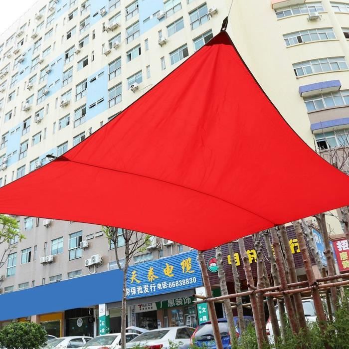 GAR® Voile d'ombrage Toile solaire rectangulaire Rouge 3 x 4 m - Resistante et Transpirable - Protège des Rayons UV St Bonne qualité