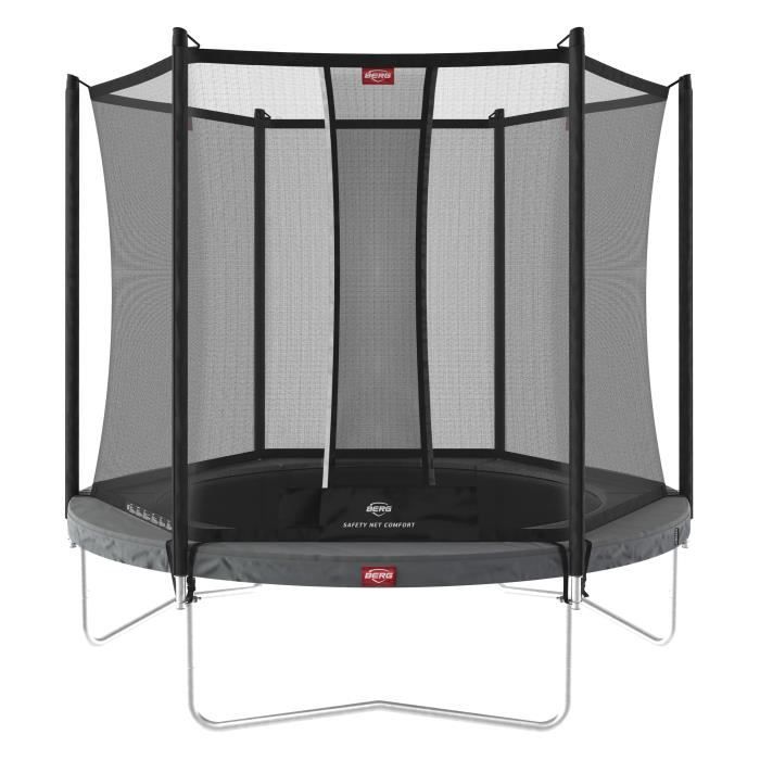 Trampoline BERG Favorit Regular 200 Grey + Filet de Securite Comfort - Référence : 35.07.33.00