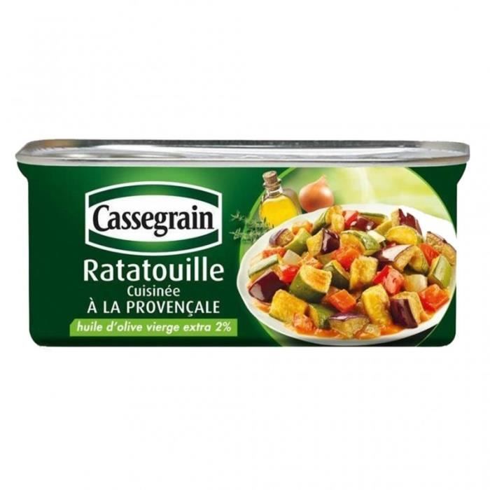 Cassegrain Ratatouille Cuisinée à la Provençale à l'Huile d'Olive Vierge-Extra 200g (lot de 5)