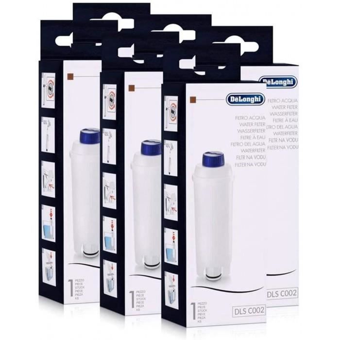 Lot de 6 filtres à eau originaux pour machines à café DeLonghi SER3017 (x6)