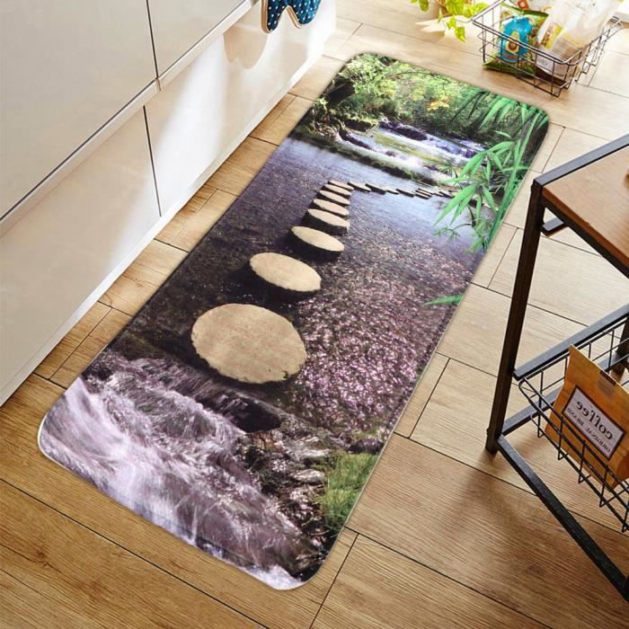 EJ.life tapis de tapis Paillasson antidérapant pour salle de bain domestique Tapis de sol à motif naturel Tapis de sol Tapis de