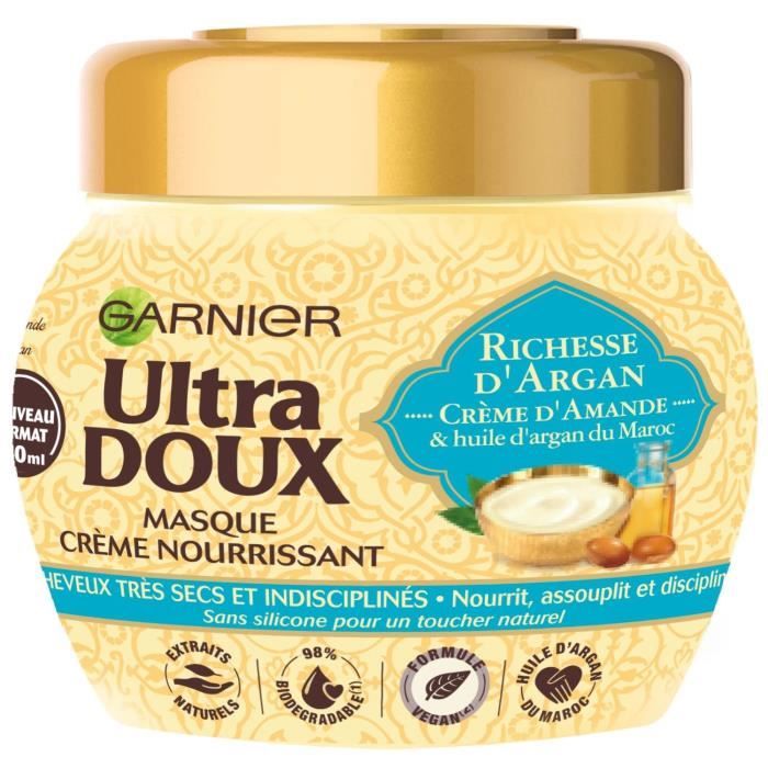 Masque crème RNIER Ultra Doux Nutrition Richesse d'Argan - 320 ml