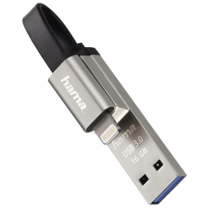 Hama 00181010, 16 GB, 3.0 (3.1 Gen 1), Connecteur USB Type-A, 90 MB-s, Sleeve, Silver