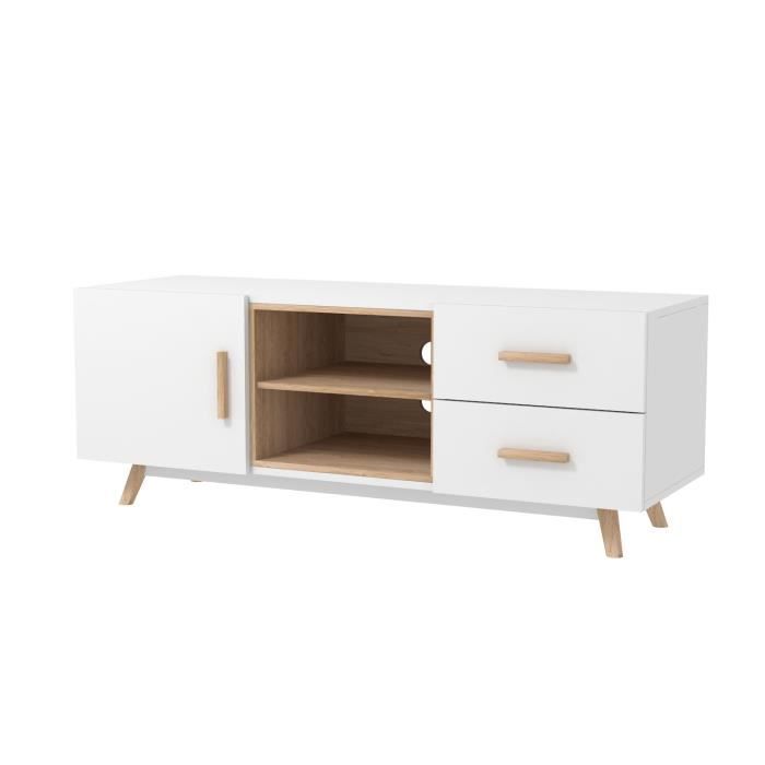 ROSS Meuble TV blanc Blanc