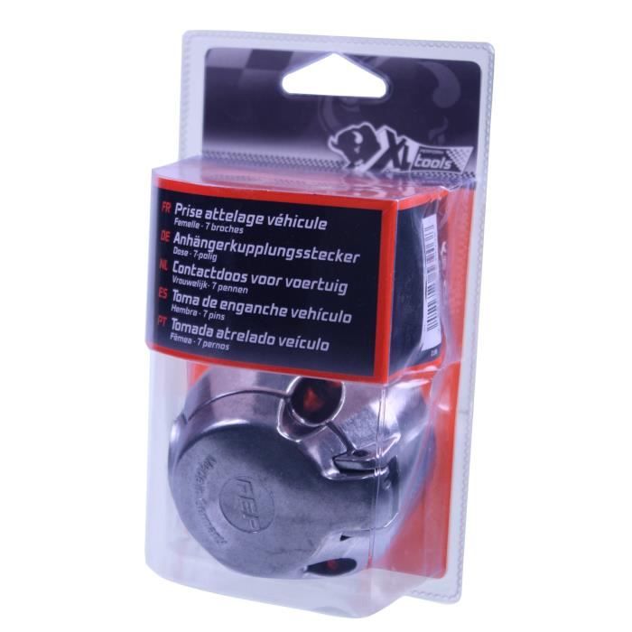 XLPT Prise attelage métal. 7 broches. Femelle