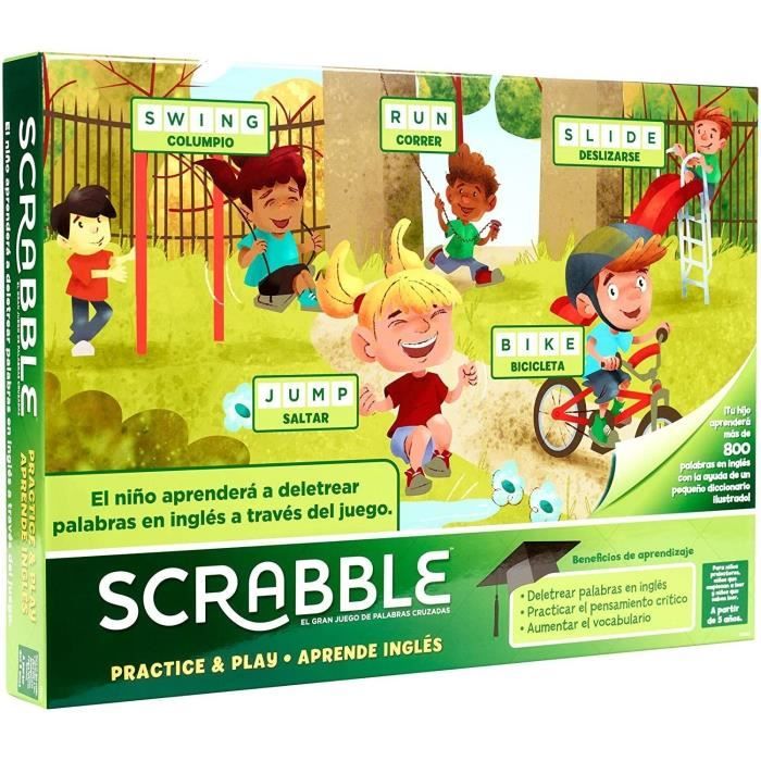 Mattel Games Scrabble Aprende inglés, juegos de mesa (Mattel GGB31)