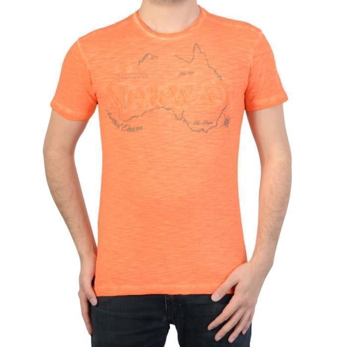T-Shirt Geographical Norway Jebel SS Men 100 Mandarine