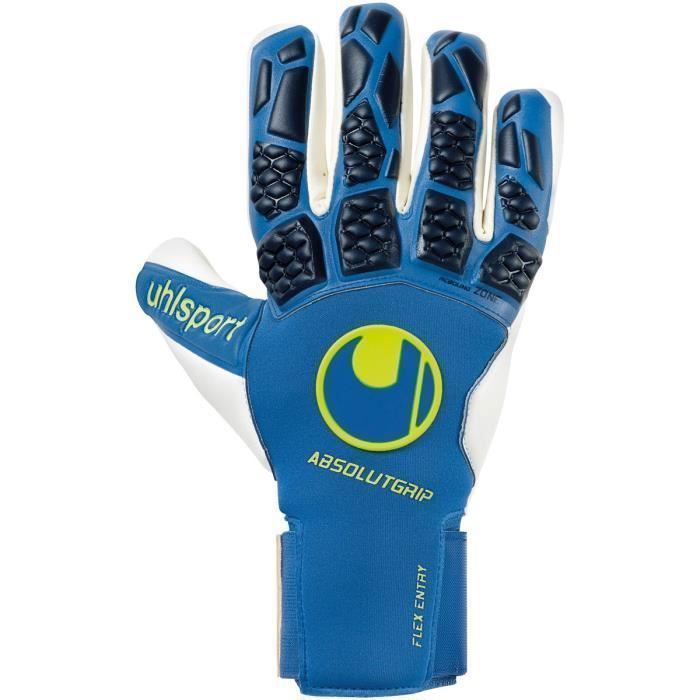 Gants de gardien de but Uhlsport hyperact absolutgrip hn - bleu nuit/blanc/jaune fluo - 8