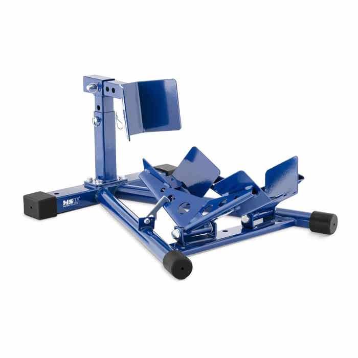 Bloque roue MSW modele support avant moto avec bequille reglable - 16 a 22 pouces max