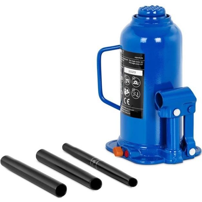 Cric Bouteille Hydraulique 15 Tonnes Levage 150 mm Réparations Voiture Camion