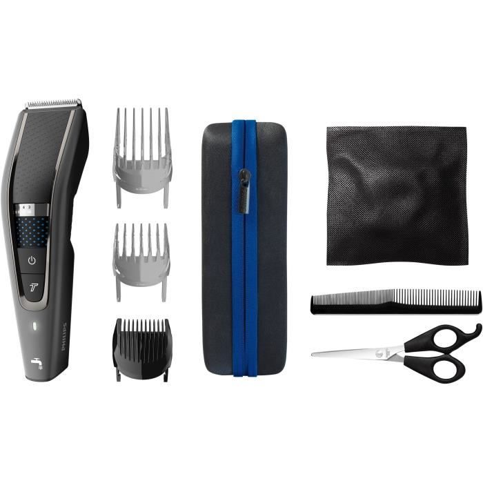 PHILIPS HC7650/15 Tondeuse Cheveux Serie 7000 - 28 hauteurs de coupe de 0,5 à 28mm - Mode Turbo - Rechargeable - Lames en acier