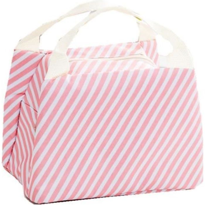 Freessom Sac Isotherme Repas Sac à Déjeuner Femme Enfant Fille Garcon Motif Sillon Kawaii Mignon Bag Emporter Portable C