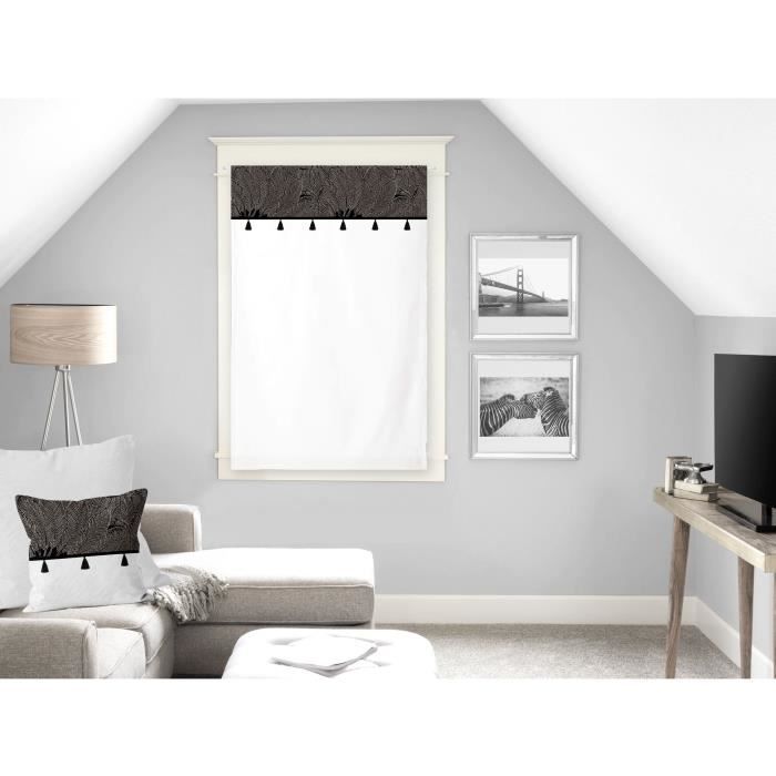 SOLEIL D'OCRE Brise bise Oasis - 100% coton - 60 x 90 cm - Noir