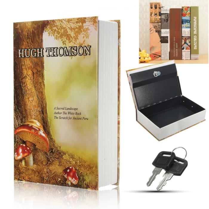 Livre Secret Coffre-fort Boîte Cachette Antivol Sécurité + 2 Clé Pr Bijoux Decor