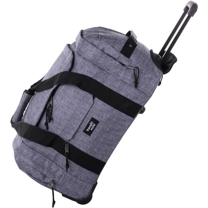 TRAVEL WORLD Sac à Roulettes 53 Cm Couleur Gris Foncé