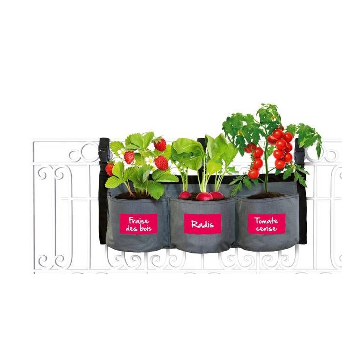 KITCHEN GARDENING Pot de fleurs en tissu - Jardin suspendu potager
