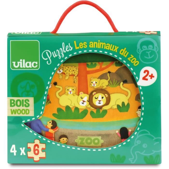 Vilac - 2642 - Puzzles Les Animaux du Zoo - 24 Pièces