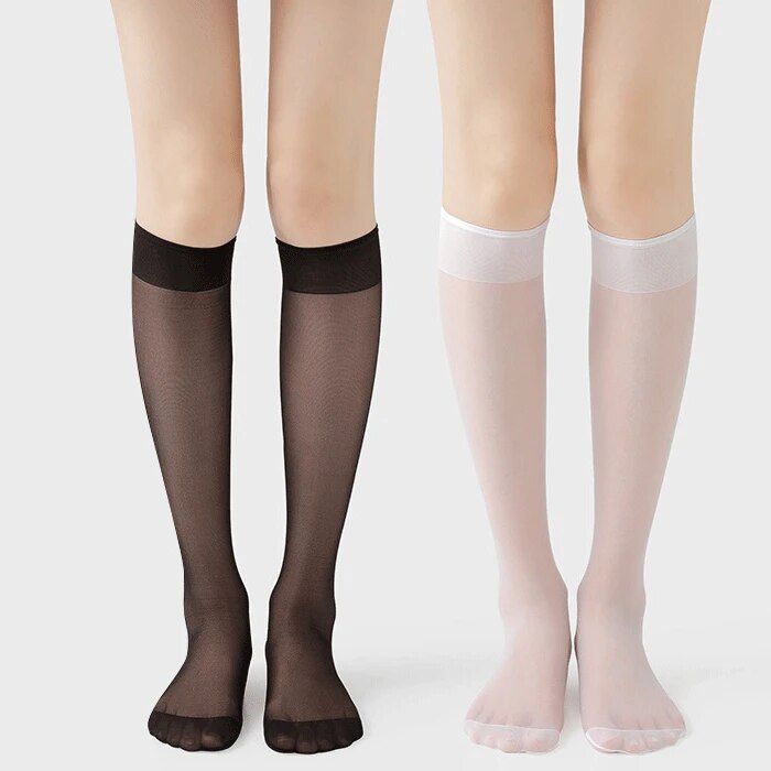Chaussettes Transparentes LORES 20 Deniers - Semelle Massage Invisible - Nylon Élasticité - Pour Talons