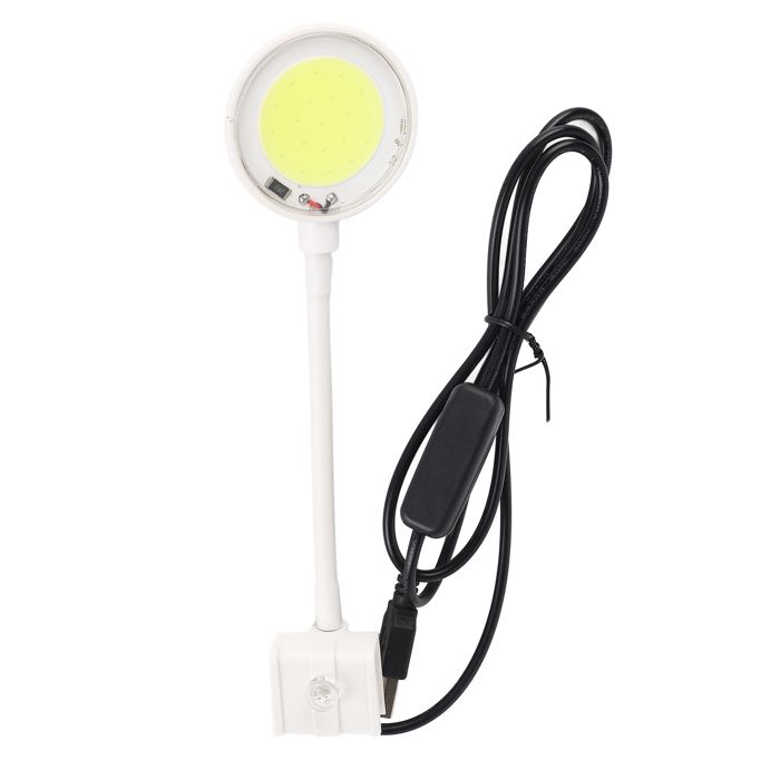 Lampe USB pour aquarium - OKUMGGYJ - Mini lampe LED - Haute luminosité - Rotation 360° - Interrupteur à bouton