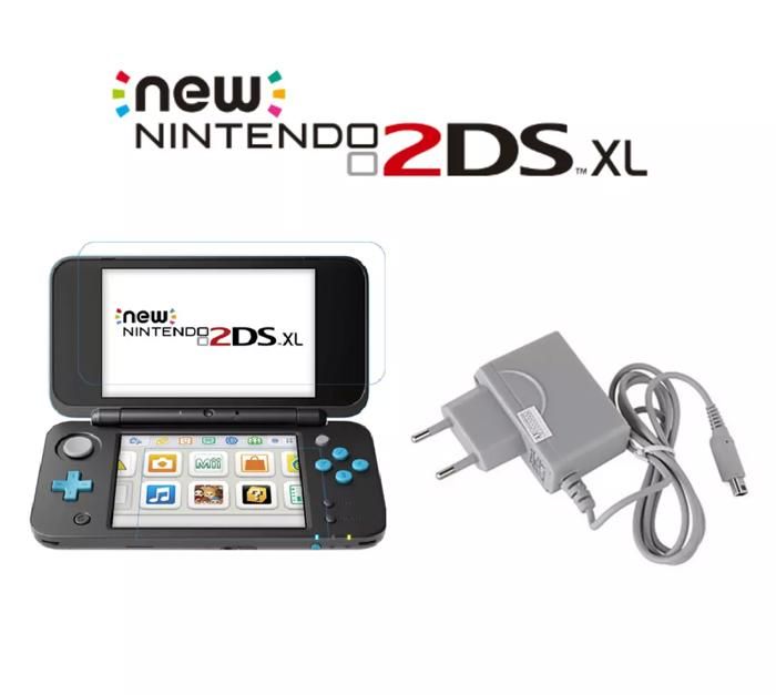 Chargeur Secteur Compatible New Nintendo 2DS XL avec Film de Protection dÉcran New Nintendo 2 DS XL - Straße Game ®