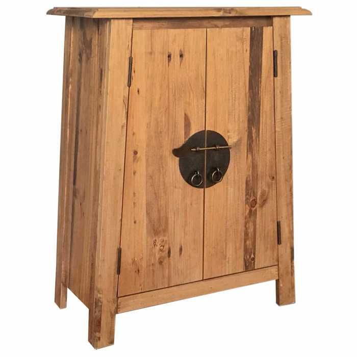 Armoire de salle de bain-Meuble de rangement Pin massif 59x32x80 cm