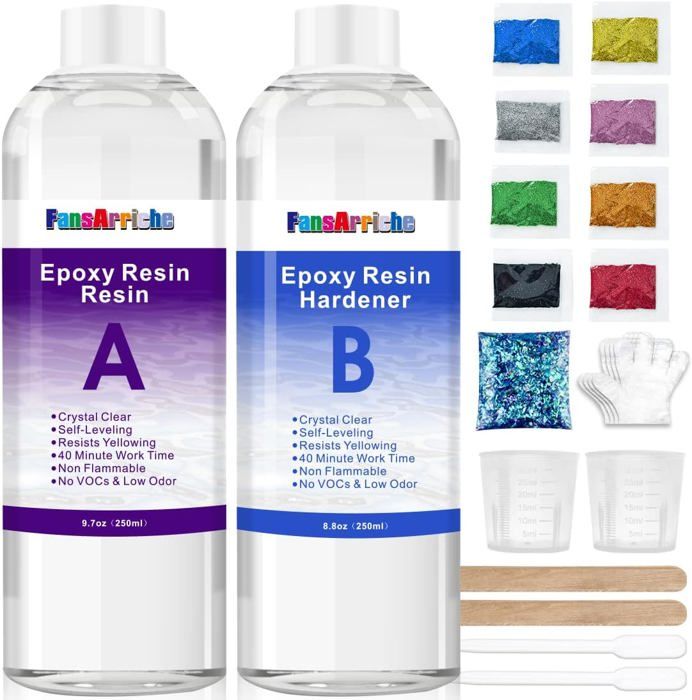 Resine Epoxy Transparente 2 Parts 400ml Kit Résine Epoxy 1 1 Ratio Resine Epoxy Transparente 2 Parts 400ml Kit Résine Epoxy 1 1 Ratio