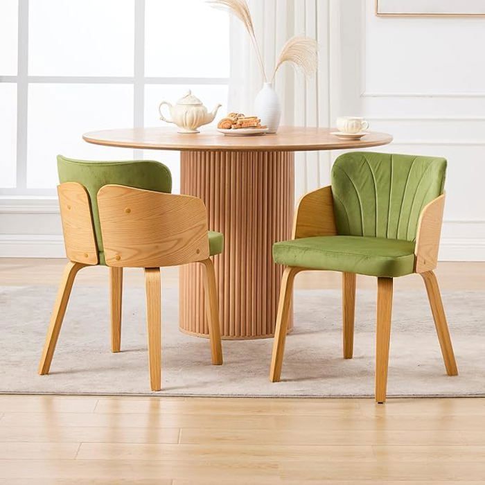 Lot De 2 Chaises De Salle à Manger CHAIRUS En Velours Beige - Dossier Matelassé, Pieds En Métal Doré, Style Moderne