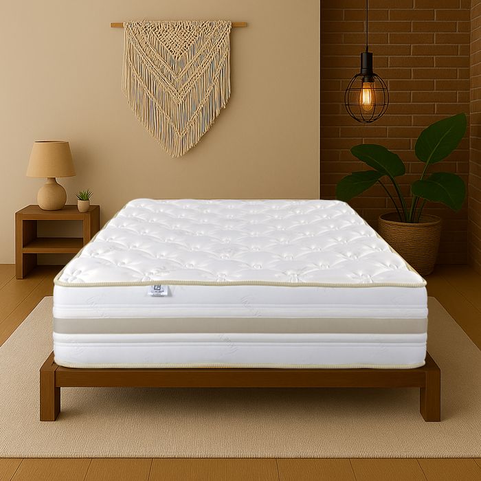 Matelas 140x190 cm Rêverie 30cm mousse haute densité indépendance du couchage face été/hiver