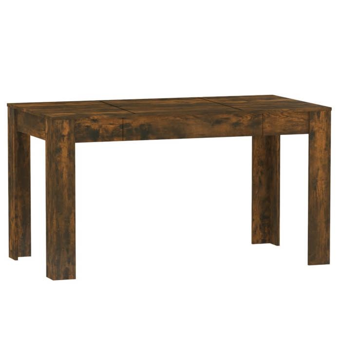 Table de salle à manger - mango - 4 personnes - chêne fumé - 140x745x76 cm - bois dingénierie M356