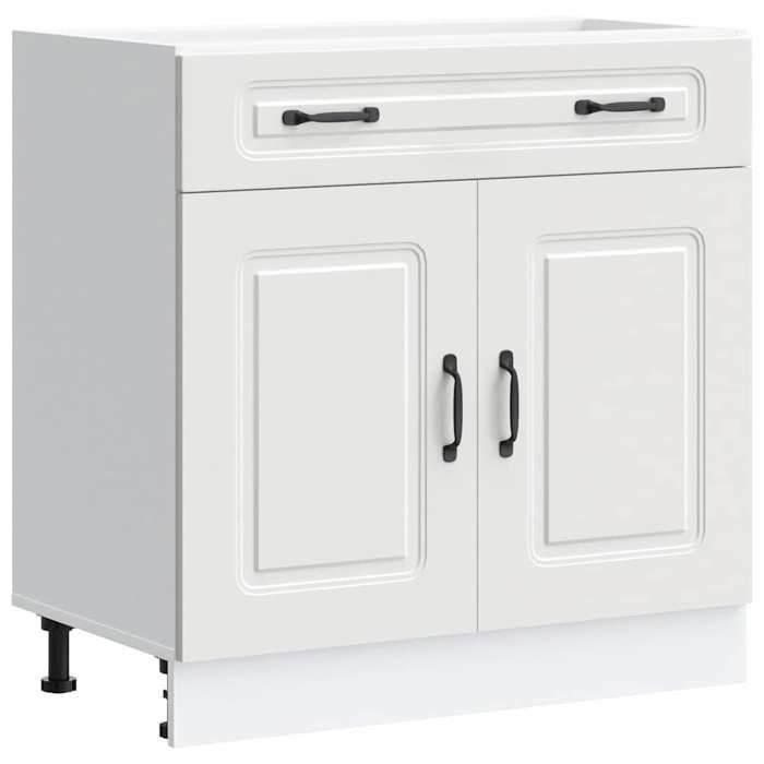 (SOLDE dété)Armoire de cuisine/Colonne de cuisine - Pieds réglable - blanc bois dingénierie Aspect élégant*1306
