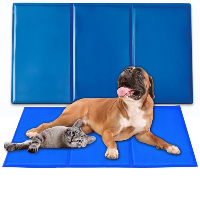 Meilleurs prix pour Tapis Rafraîchissant XXL - PetJet - Gel Non Toxique - 50x90 cm - Pliable - Bleu