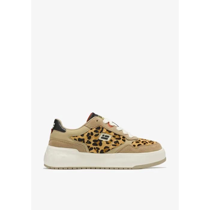 Baskets femme D.Franklin Court Flag - leopard