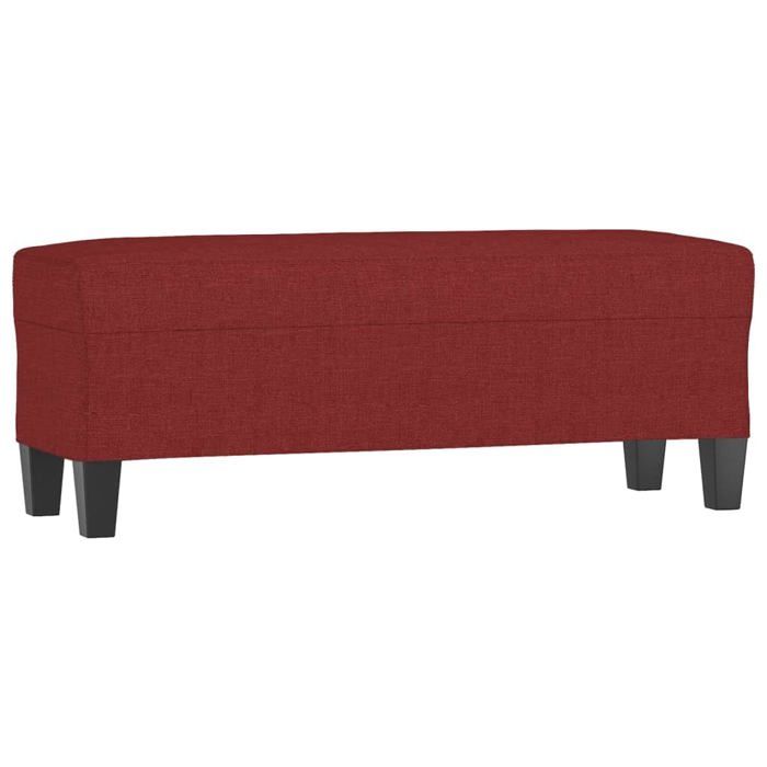 Banquette rembourrée - vidaXL - Rouge Bordeaux - 100x35x41 cm - Tissu polyester - Rembourrage en mousse