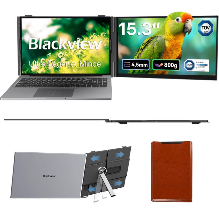 Blackview SCM 8 Extension Ecran Ordinateur Portable Ultra-Fine Double Moniteur Portable 15.3” Extension Décran 1080P FHD