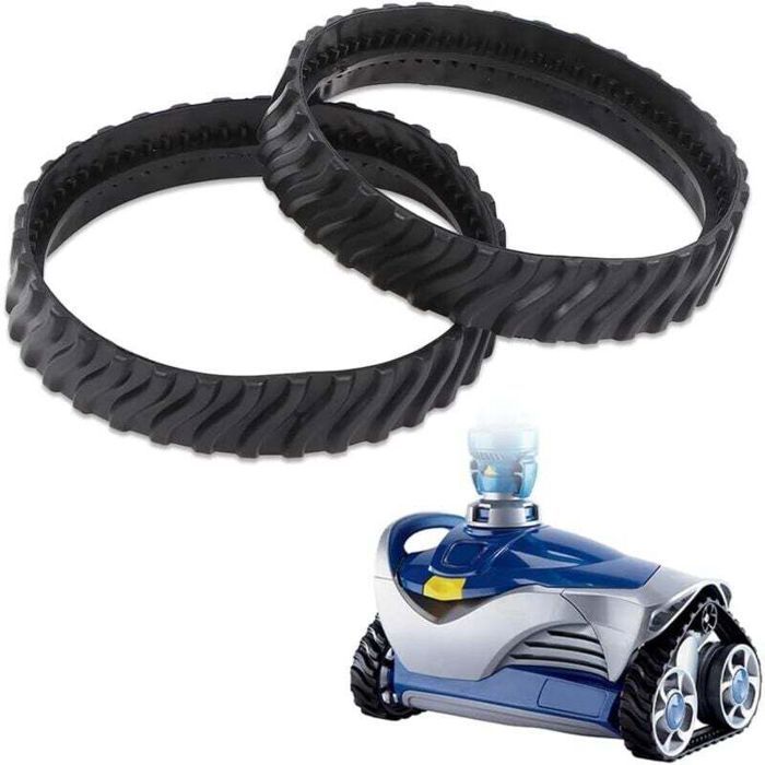 Chenilles pour robot nettoyeur piscine - PZCC - Compatible Zodiac MX6/MX8/MX9 - Lot de 2 - Haute adhérence - Installation facile