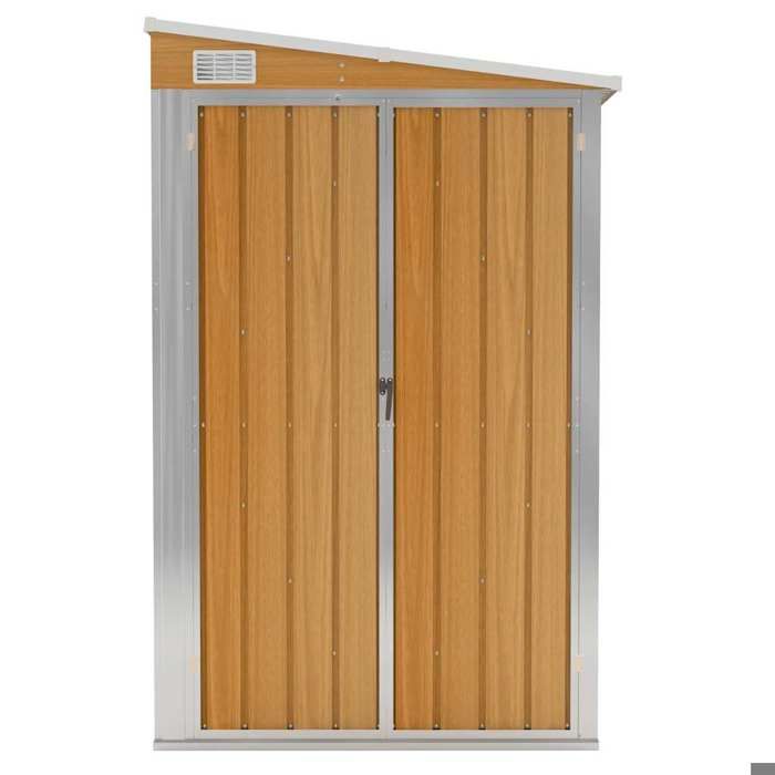En PromotionAbri de jardin Moderne - ABOTT@ abri de rangement/Armoire haut - murale Marron 118x100x178cm Acier galvanisé B2327022