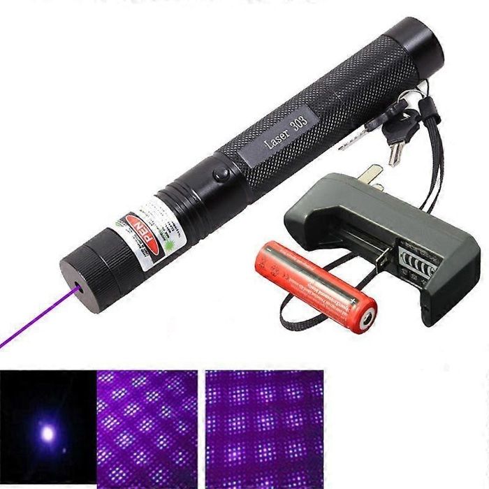 Lampe torche laser violet focalisable et lampe torche rechargeable avec siège