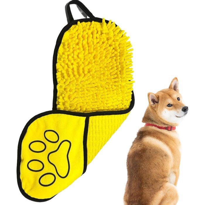 Serviettes pour chien 62x25cm séchage rapide peignoirs pour chiots lavables en machine pour sécher chiens et chats après le bain