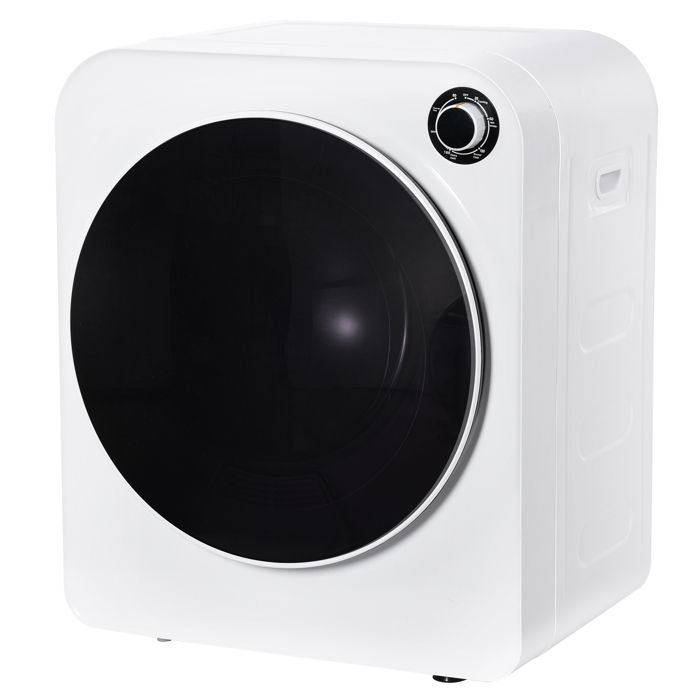 Sèche-linge à évacuation - DANTEF - 830 W capacité 3 Kg 5 modes de séchage - cuve en acier inoxydable - 49x39x59cm - Blanc