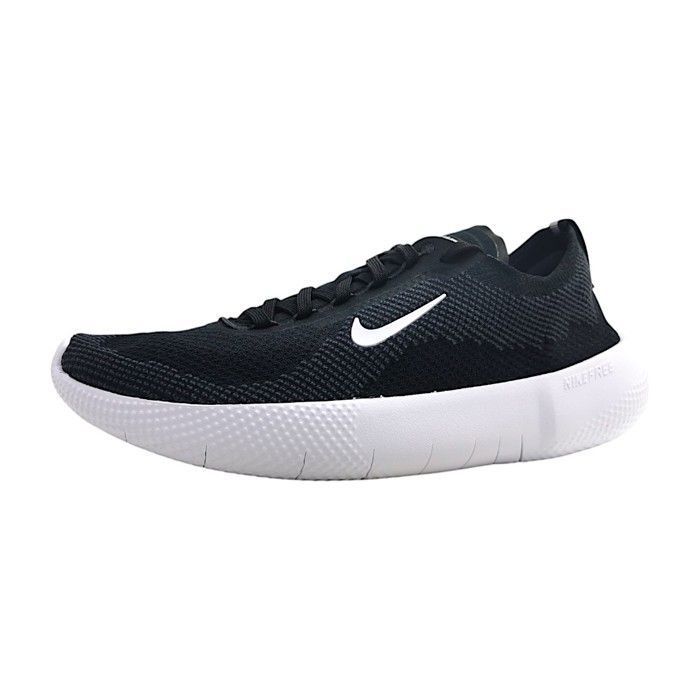 Hommes Nike Chaussure de course NIKE FREE RN Textile Lacets Plat - black/white 002